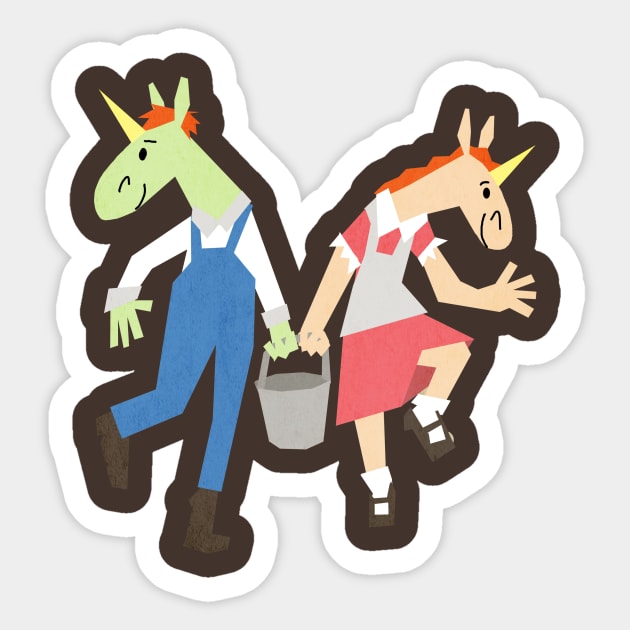 Jack & Jill Unicorn Sticker by Thatssounicorny